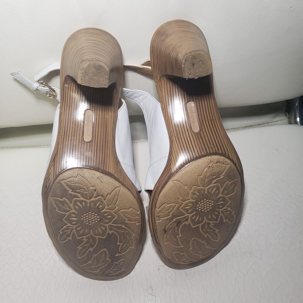 Softspots Neima Women's Leather Slingback Shoes color white Sz 6.5WW  NNN - Picture 5 of 7